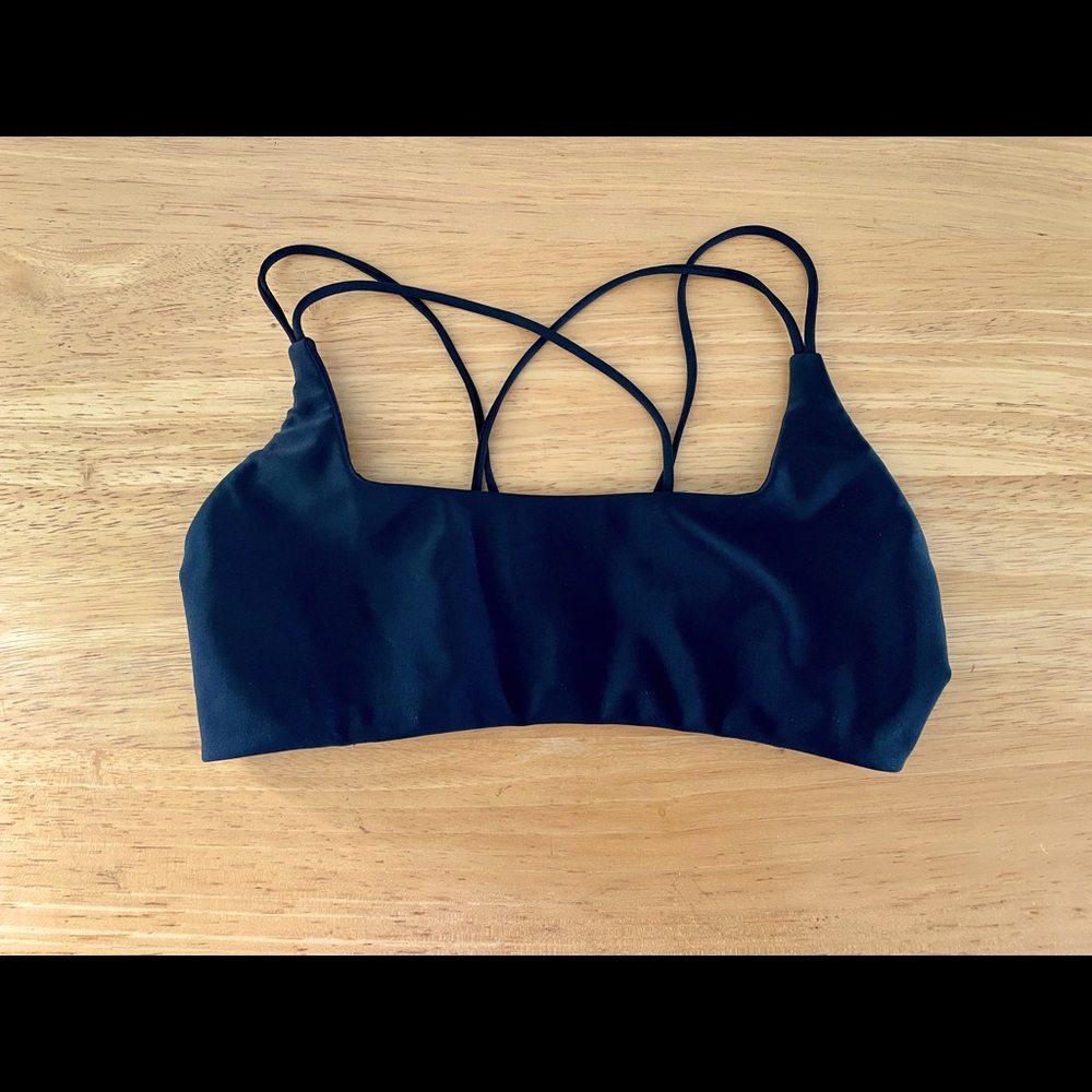 MIKOH black strappy bikini top!